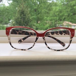 Red Leopard Print Eyeglasses (non prescription)